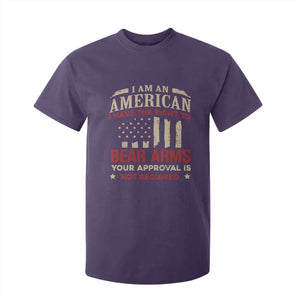 Funny I Am An American I Have The Right To Bear Arms Your Approval Is Not Required T Shirt For Kid Pro 2nd Amendment TS11 Purple Print Your Wear