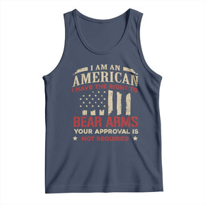 Funny I Am An American I Have The Right To Bear Arms Your Approval Is Not Required Tank Top Pro 2nd Amendment TS11 Navy Print Your Wear