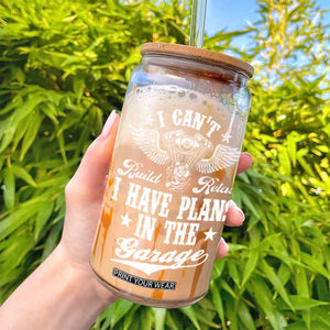 Funny I Cant I Have Plans In The Garage Glass Can Car Mechanics Fathers Day TS11 Print Your Wear