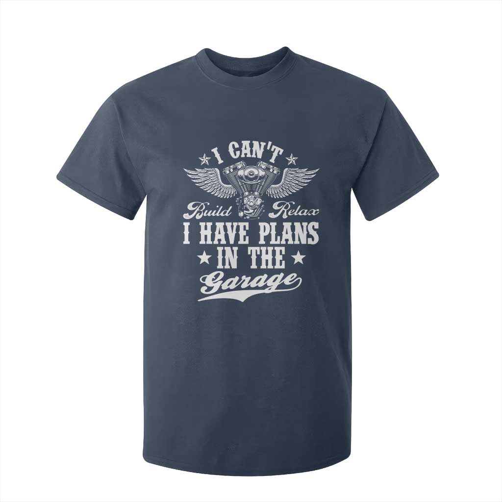 Funny I Cant I Have Plans In The Garage T Shirt For Kid Car Mechanics Fathers Day TS11 Navy Print Your Wear