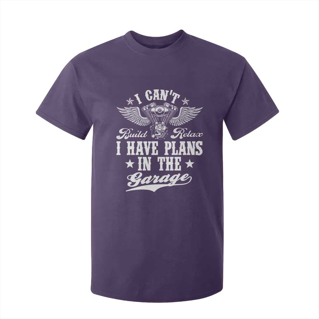 Funny I Cant I Have Plans In The Garage T Shirt For Kid Car Mechanics Fathers Day TS11 Purple Print Your Wear