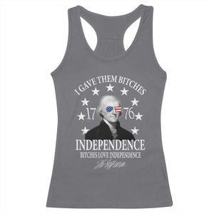 Funny I Gave Them Bitches 1776 Independence Bitches Love Independence Racerback Tank Top Thomas Jefferson TS11 Charcoal Print Your Wear