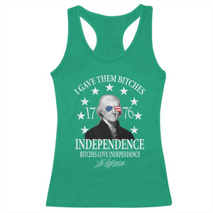 Funny I Gave Them Bitches 1776 Independence Bitches Love Independence Racerback Tank Top Thomas Jefferson TS11 Irish Green Print Your Wear