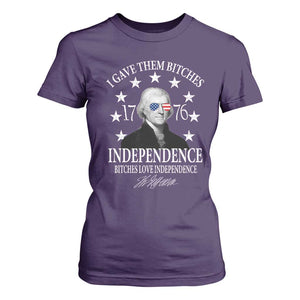 Funny I Gave Them Bitches 1776 Independence Bitches Love Independence T Shirt For Women Thomas Jefferson TS11 Purple Print Your Wear