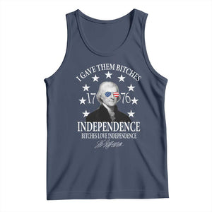 Funny I Gave Them Bitches 1776 Independence Bitches Love Independence Tank Top Thomas Jefferson TS11 Navy Print Your Wear