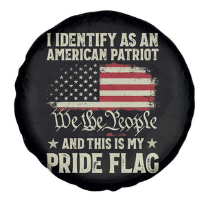 Funny I Identify As An American Patriot And This Is My Pride Flag Spare Tire Cover TS11 Print Your Wear