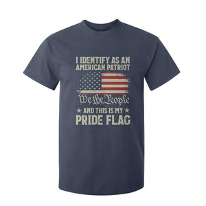 Funny I Identify As An American Patriot And This Is My Pride Flag T Shirt For Kid TS11 Navy Print Your Wear