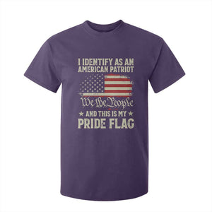 Funny I Identify As An American Patriot And This Is My Pride Flag T Shirt For Kid TS11 Purple Print Your Wear