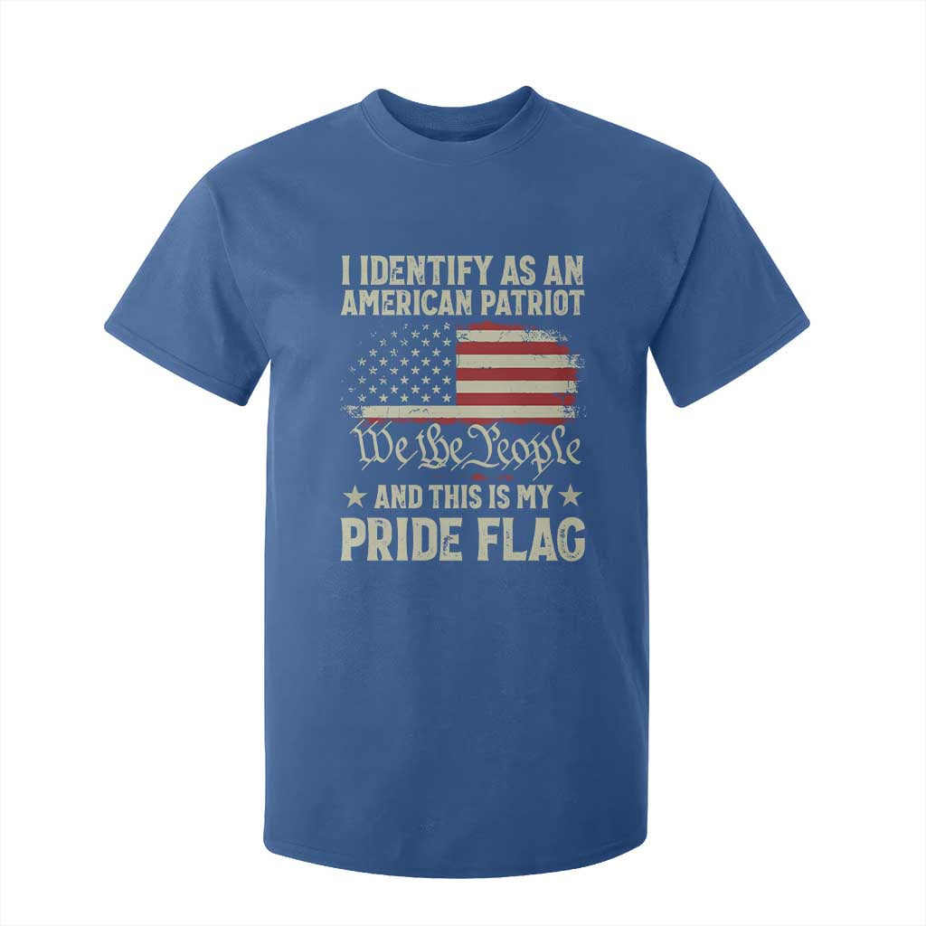 Funny I Identify As An American Patriot And This Is My Pride Flag T Shirt For Kid TS11 Royal Blue Print Your Wear
