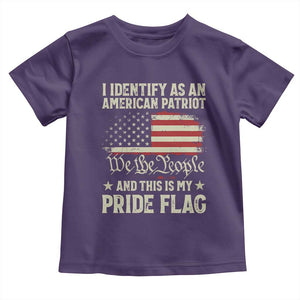 Funny I Identify As An American Patriot And This Is My Pride Flag Toddler T Shirt TS11 Purple Print Your Wear