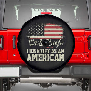 Funny I Identify As An American Spare Tire Cover 4th Of July American Flag TS11 Black Print Your Wear