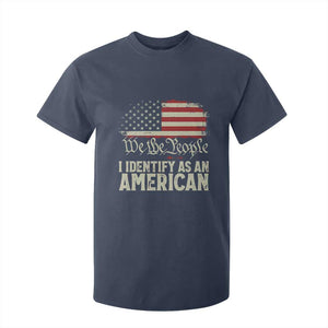 Funny I Identify As An American T Shirt For Kid 4th Of July American Flag TS11 Navy Print Your Wear