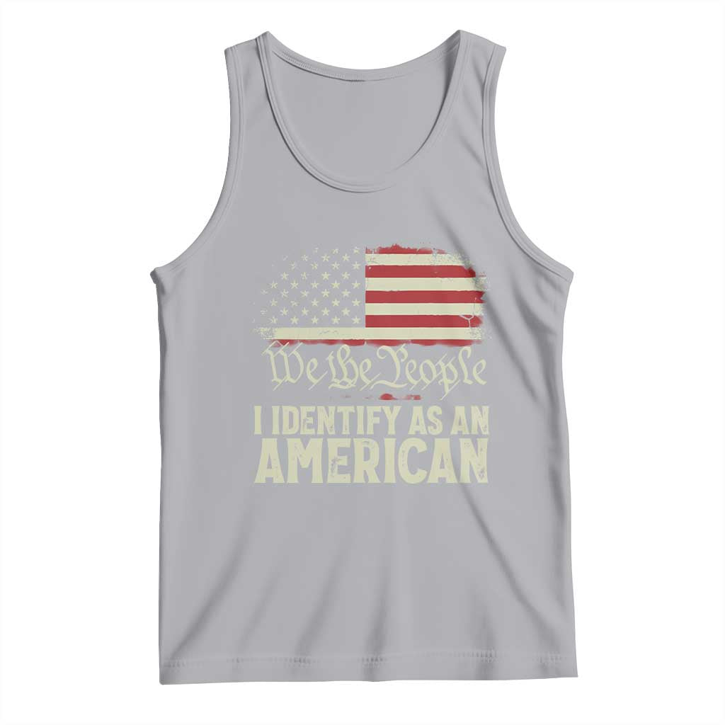 Funny I Identify As An American Tank Top 4th Of July American Flag TS11 Athletic Heather Print Your Wear