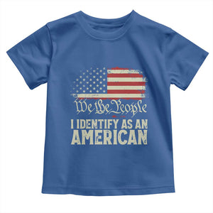 Funny I Identify As An American Toddler T Shirt 4th Of July American Flag TS11 Royal Blue Print Your Wear