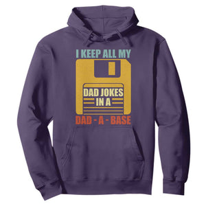 Funny I Keep All My Dad Jokes In A Dad A Base Hoodie Fathers Day TS11 Purple Print Your Wear