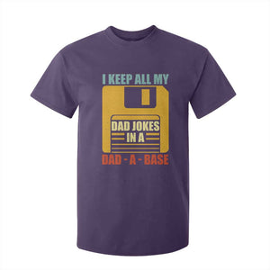 Funny I Keep All My Dad Jokes In A Dad A Base T Shirt For Kid Fathers Day TS11 Purple Print Your Wear