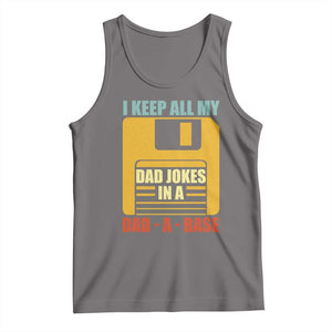 Funny I Keep All My Dad Jokes In A Dad A Base Tank Top Father's Day TS11 Deep Heather Print Your Wear