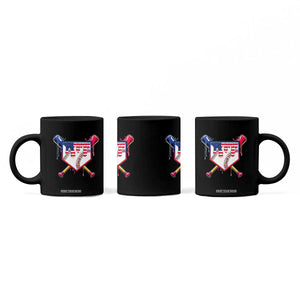 Funny Ice Cream Baseball Drip American Flag Coffee Mug 4th Of July TS11 Print Your Wear