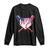Funny Ice Cream Baseball Drip American Flag Long Sleeve Shirt 4th Of July TS11 Black Print Your Wear