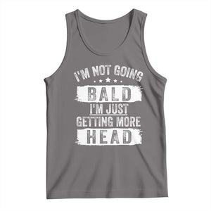 Funny I'm Not Going Bald I'm Just Getting More Head Tank Top Bald Guy TS11 Deep Heather Print Your Wear
