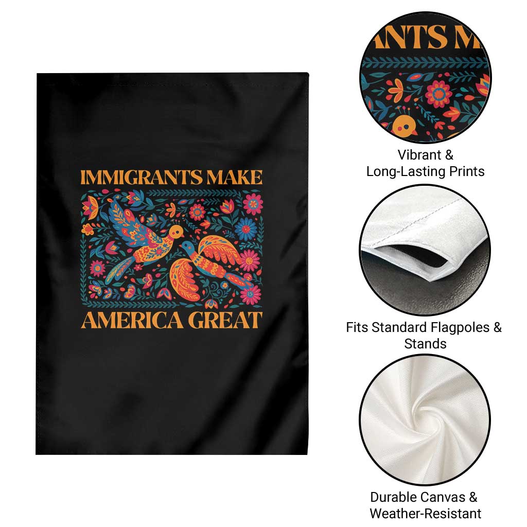 Funny Immigrants Make America Great Garden Flag Floral Flower Birds Human Rights TS11 Print Your Wear
