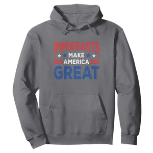 Funny Immigrants Make America Great Hoodie Stars Stripes TS11 Charcoal Print Your Wear