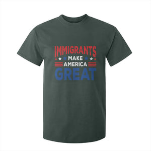 Funny Immigrants Make America Great T Shirt For Kid Stars Stripes TS11 Dark Forest Green Print Your Wear