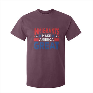 Funny Immigrants Make America Great T Shirt For Kid Stars Stripes TS11 Maroon Print Your Wear