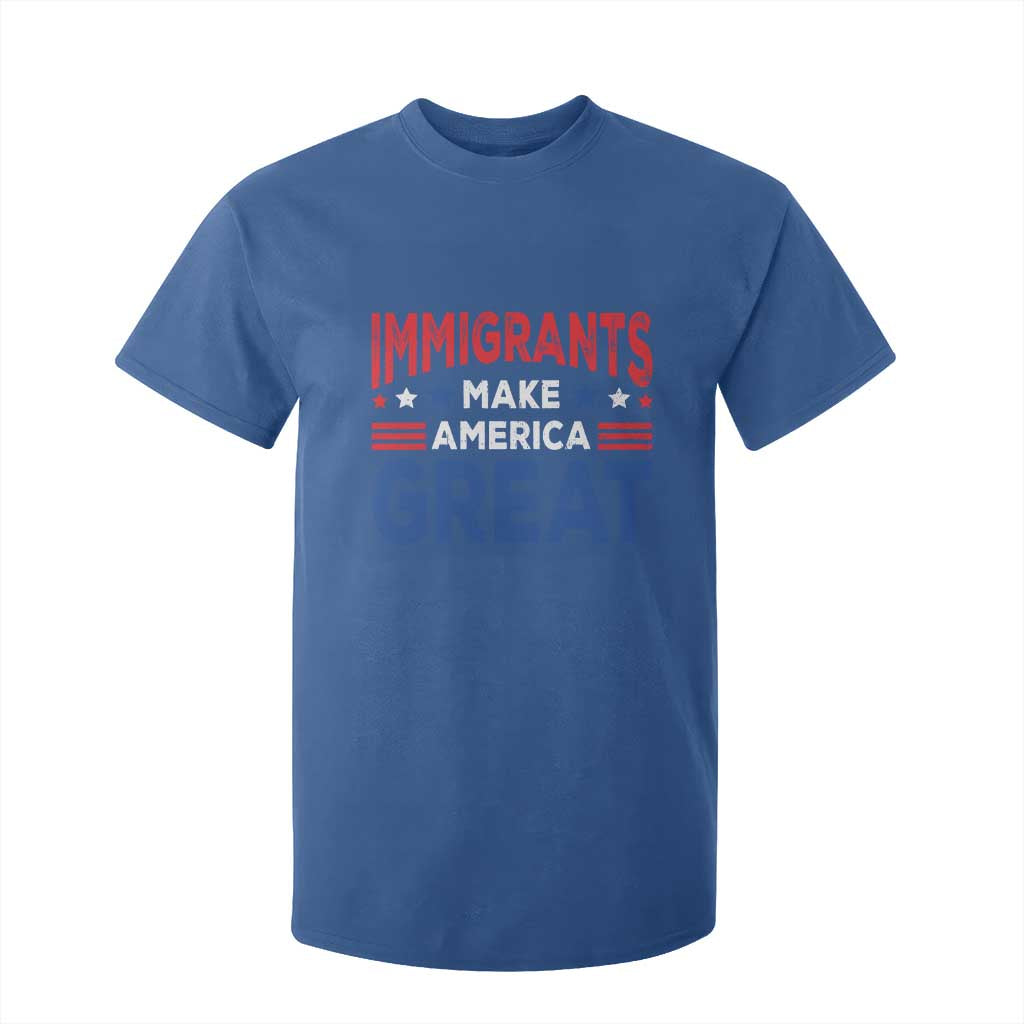 Funny Immigrants Make America Great T Shirt For Kid Stars Stripes TS11 Royal Blue Print Your Wear