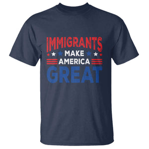 Funny Immigrants Make America Great T Shirt Stars Stripes TS11 Navy Print Your Wear