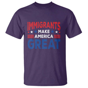 Funny Immigrants Make America Great T Shirt Stars Stripes TS11 Purple Print Your Wear