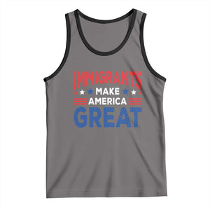 Funny Immigrants Make America Great Tank Top Stars Stripes TS11 Deep Heather Black Print Your Wear