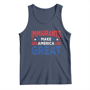 Funny Immigrants Make America Great Tank Top Stars Stripes TS11 Navy Print Your Wear