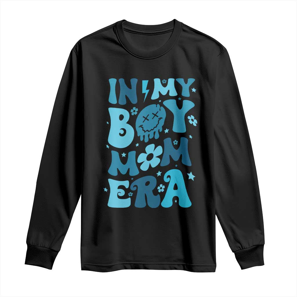 Funny In My Boy Mom Era Long Sleeve Shirt Mother's Day TS11 Black Print Your Wear