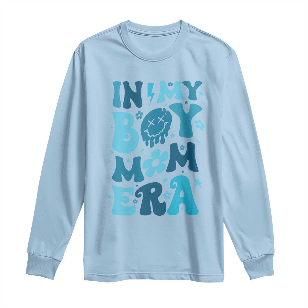 Funny In My Boy Mom Era Long Sleeve Shirt Mother's Day TS11 Light Blue Print Your Wear