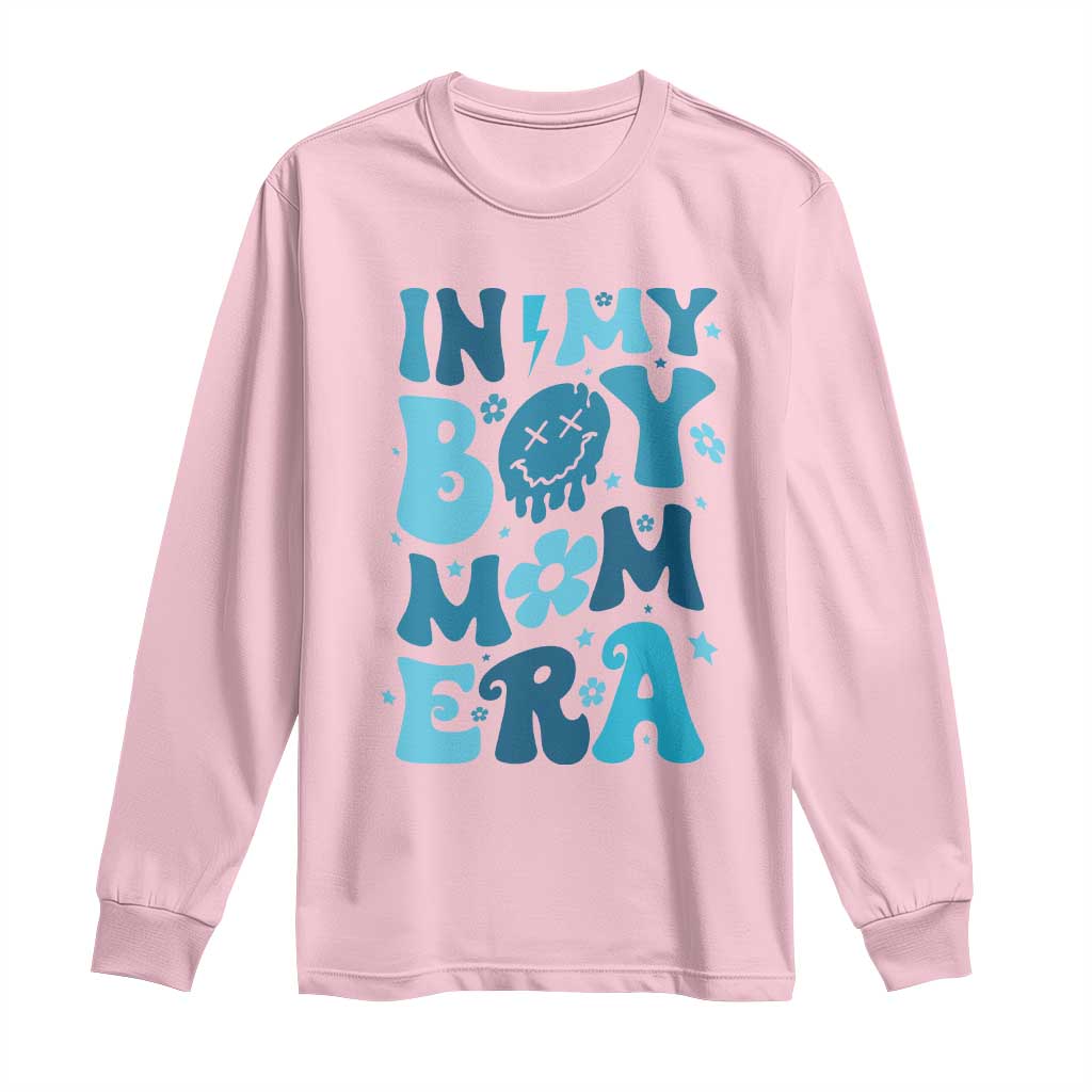 Funny In My Boy Mom Era Long Sleeve Shirt Mother's Day TS11 Light Pink Print Your Wear