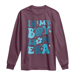 Funny In My Boy Mom Era Long Sleeve Shirt Mother's Day TS11 Maroon Print Your Wear
