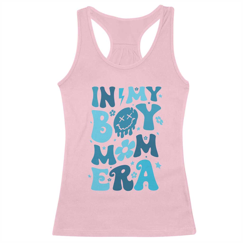 Funny In My Boy Mom Era Racerback Tank Top Mother's Day TS11 Light Pink Print Your Wear