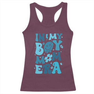 Funny In My Boy Mom Era Racerback Tank Top Mother's Day TS11 Maroon Print Your Wear