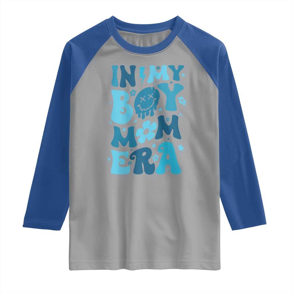 Funny In My Boy Mom Era Raglan Shirt Mother's Day TS11 Sport Gray Royal Print Your Wear