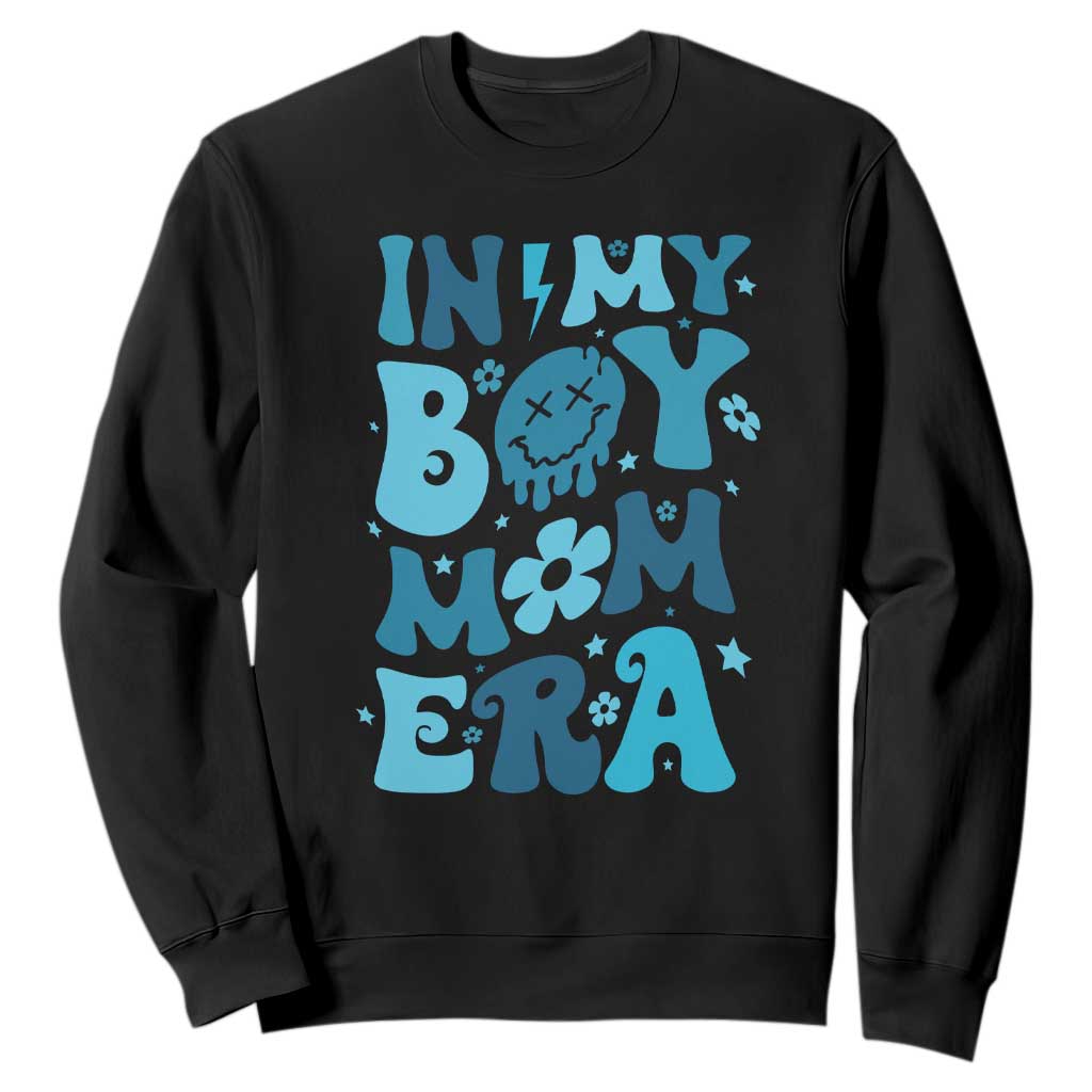 Funny In My Boy Mom Era Sweatshirt Mother's Day TS11 Black Print Your Wear