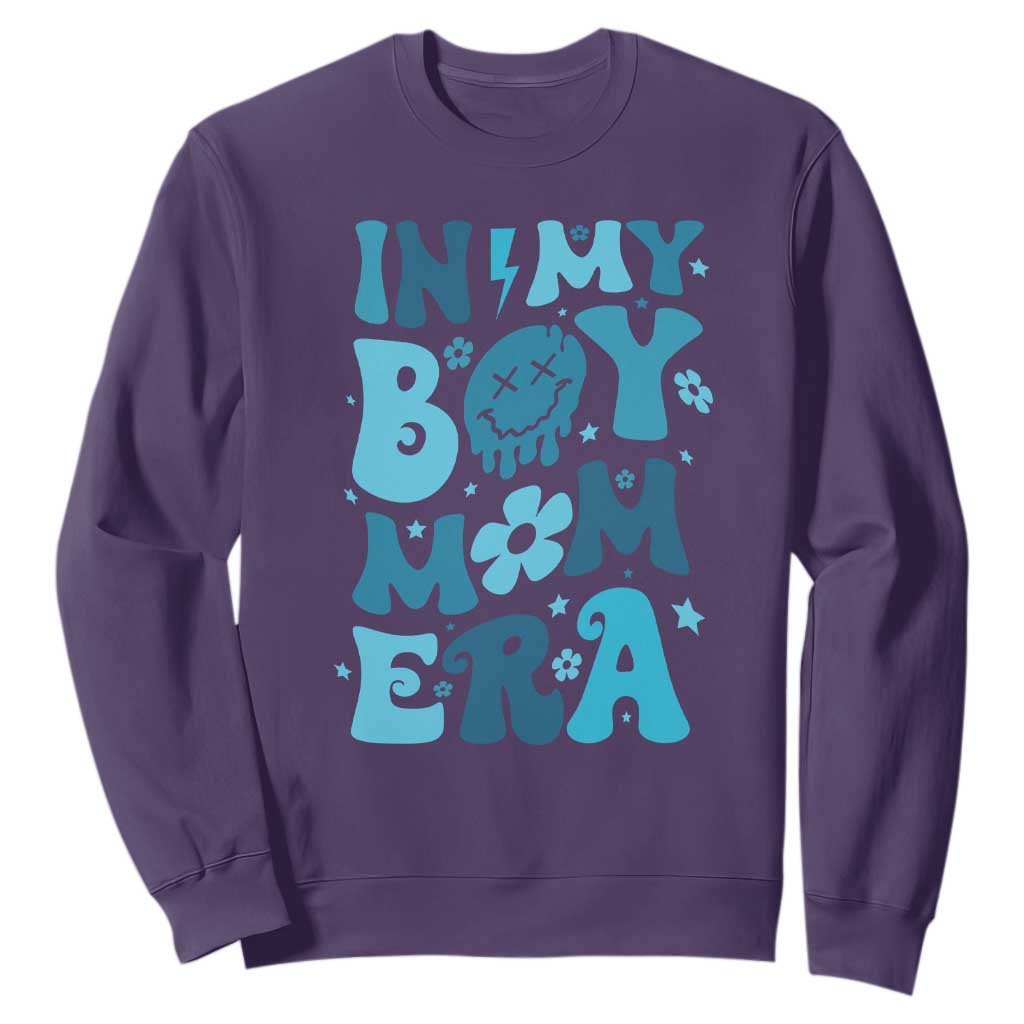 Funny In My Boy Mom Era Sweatshirt Mother's Day TS11 Purple Print Your Wear