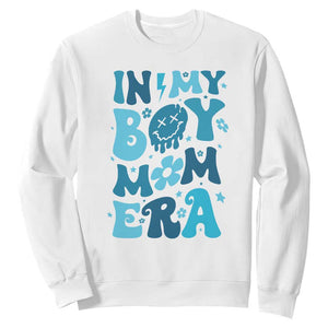 Funny In My Boy Mom Era Sweatshirt Mother's Day TS11 White Print Your Wear