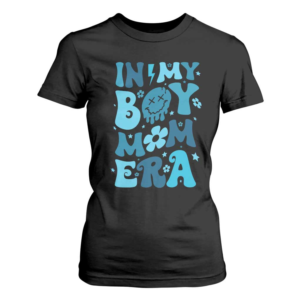 Funny In My Boy Mom Era T Shirt For Women Mother's Day TS11 Black Print Your Wear