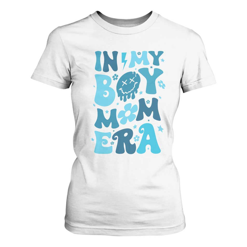 Funny In My Boy Mom Era T Shirt For Women Mother's Day TS11 White Print Your Wear