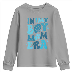 Funny In My Boy Mom Era Youth Sweatshirt Mother's Day TS11 Sport Gray Print Your Wear