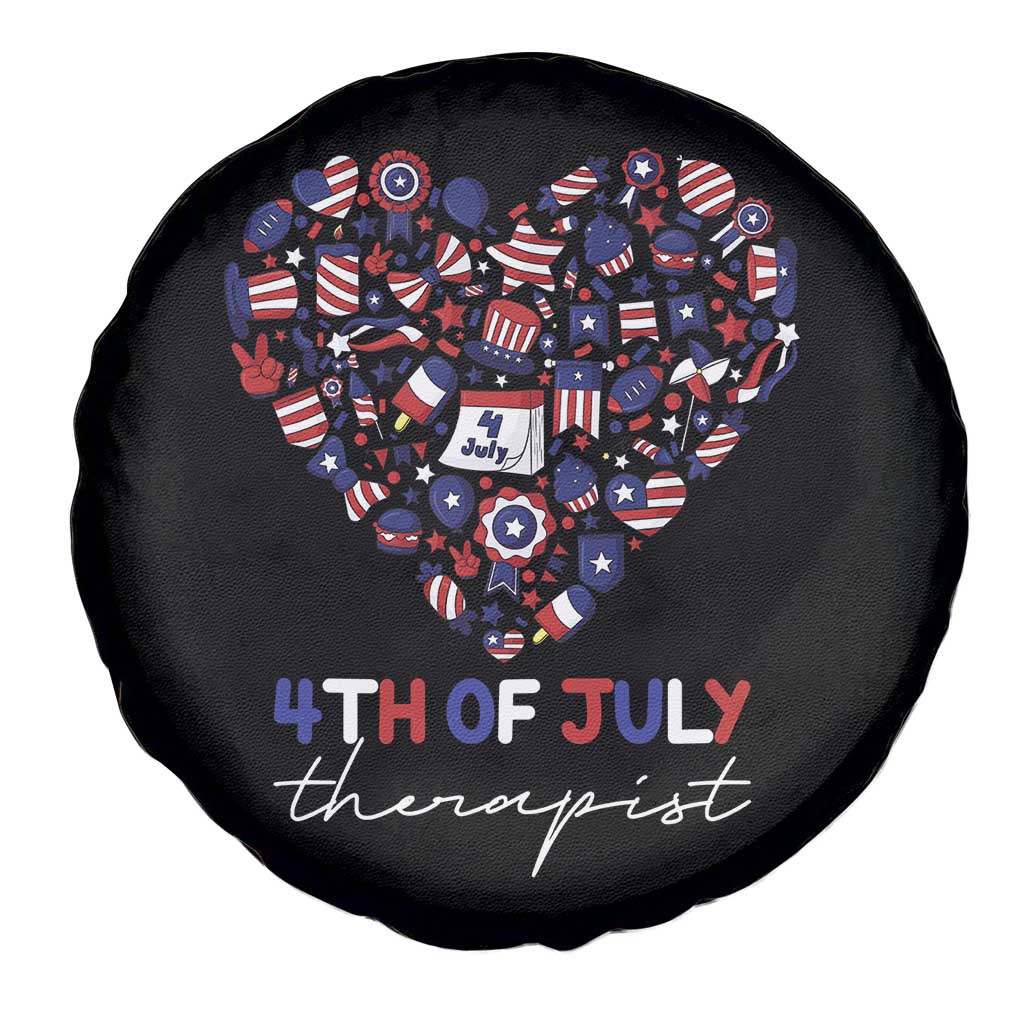 Funny Independence Day Spare Tire Cover 4th Of July Therapist Big Heart TS11 Print Your Wear