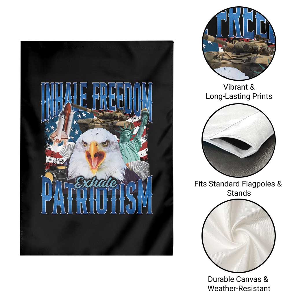 Funny Inhale Freedom Exhale Patriotism Garden Flag American Pride Eagle 4th Of July TS11 Print Your Wear