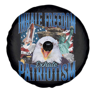 Funny Inhale Freedom Exhale Patriotism Spare Tire Cover American Pride Eagle 4th Of July TS11 Print Your Wear