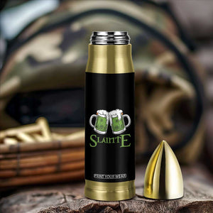 Funny Irish Beer Drinking Bullet Tumbler Slainte St Patrick's Day Shamrock Beer Mugs TS11 Print Your Wear
